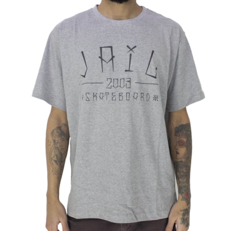 Camiseta Jail Skateboard 2003 Cinza