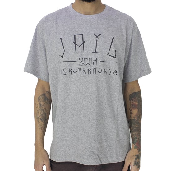 Camiseta Jail Skateboard 2003 Cinza