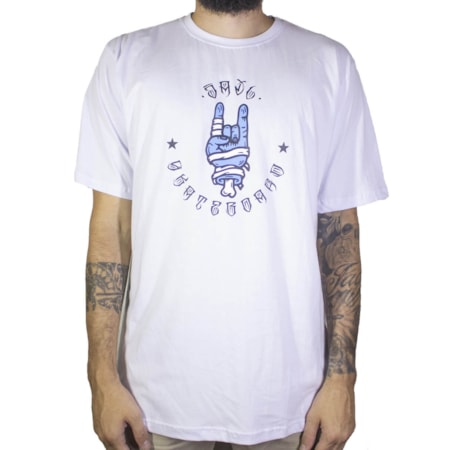 Camiseta Jail Skull Punk Branco