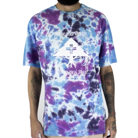 Camiseta LRG Abuse Tie Dye Roxo Azul 