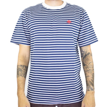 Camiseta Lrg Box Out Azul Branco