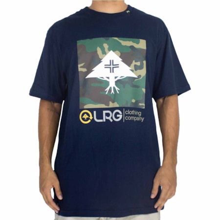 Camiseta Lrg Boxed Up Camo Marinho