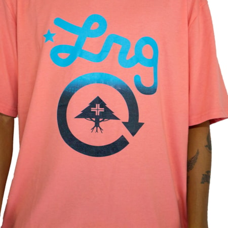 Camiseta Lrg Cycle Logo Rosa