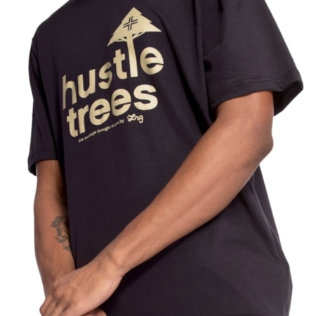 Camiseta Lrg Hustle Trees Black 