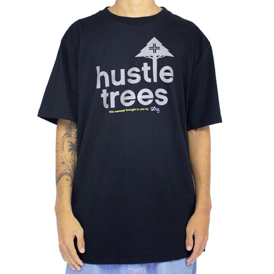 Camiseta Lrg Hustle Trees Preto