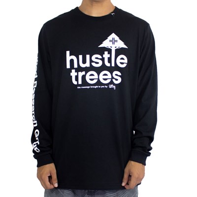Camiseta Lrg Manga Longa Hustle Trees Preto