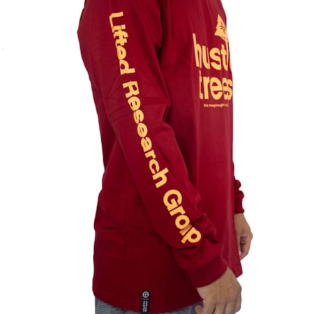 Camiseta Lrg Manga Longa Hustle Trees Vermelho