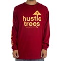 Camiseta Lrg Manga Longa Hustle Trees Vermelho