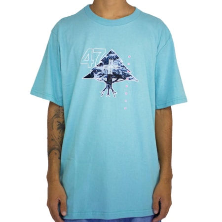 Camiseta Lrg Mountain Azul Claro