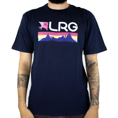 Camiseta Lrg Mountain Azul Marinho