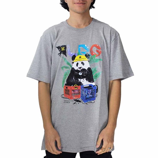 Camiseta Lrg Panda Crate Dig Cinza