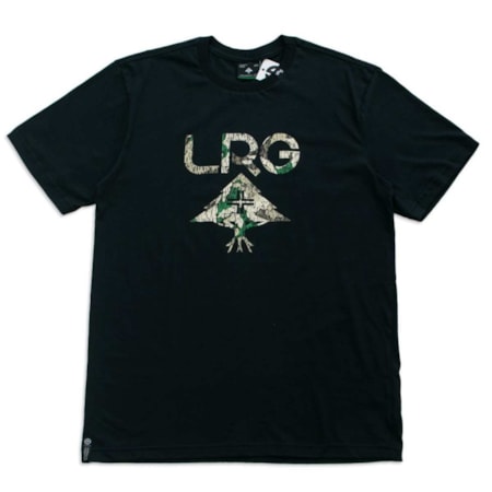 Camiseta Lrg Sketch Camo Stack Preto