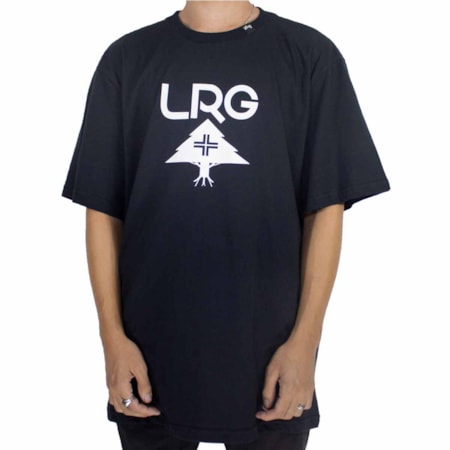 Camiseta Lrg Stack Logo Preto Branco