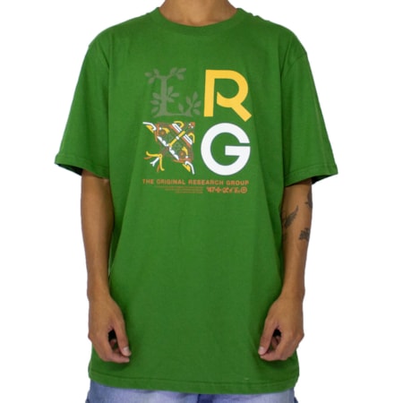 Camiseta Lrg Stacked Green