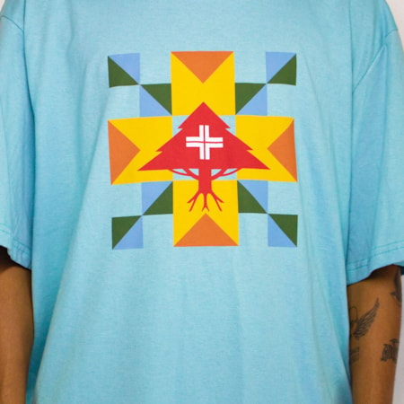 Camiseta Lrg Tree Rituals Azul Claro