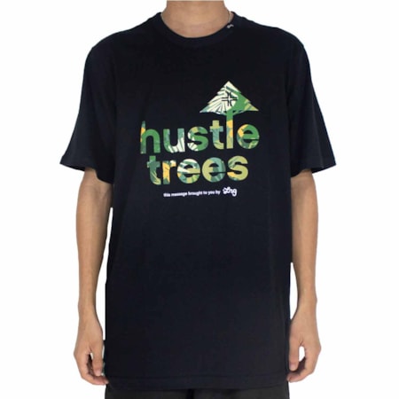 Camiseta Lrg Tropical Hustle Trees Preto