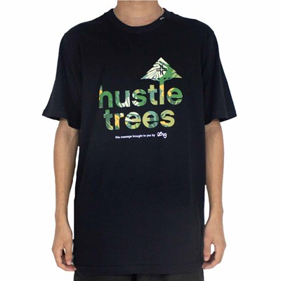 Camiseta Lrg Tropical Hustle Trees Preto