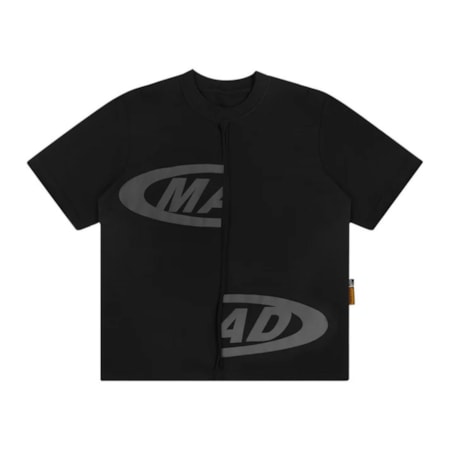 Camiseta Mad Enlatados Portal Bordada Preta 