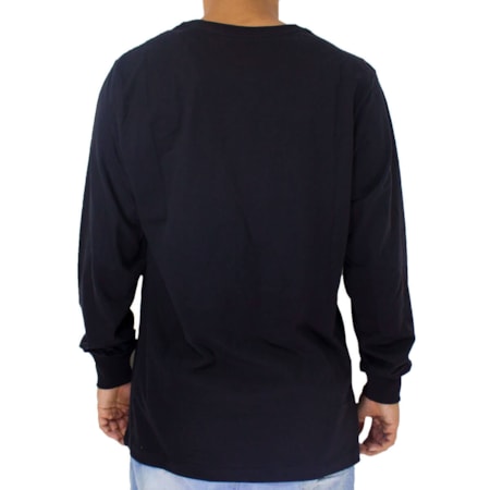 Camiseta Manga Longa Rvca Big Fills preto