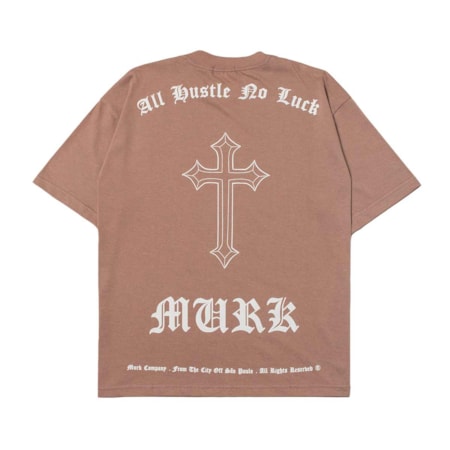 Camiseta Mvrk All Hustle No Luck Marrom