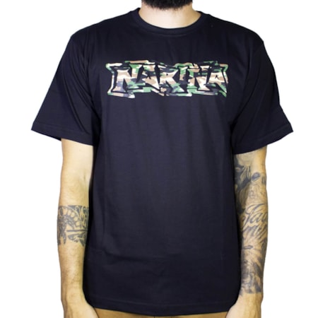 Camiseta Narina Classic Camo Preto