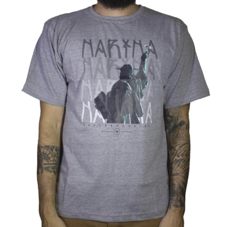 Camiseta Narina Estatua Rolinho Cinza