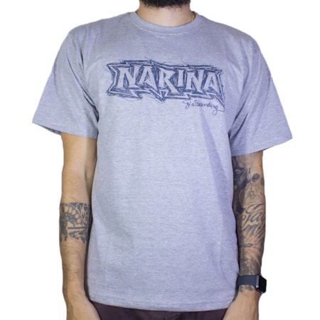 Camiseta Narina Linhas Cinza