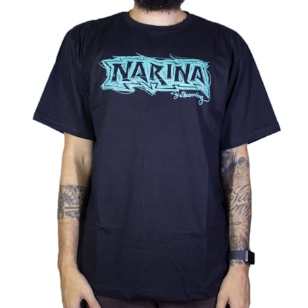 Camiseta Narina Linhas Preta