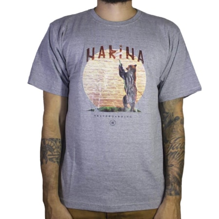 Camiseta Narina Urso cinza