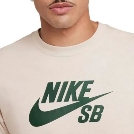 Camiseta Nike Sb Logo Hbr Bege CV7539104 