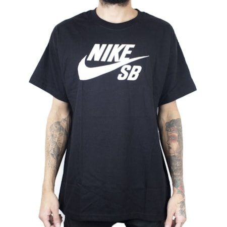 Camiseta Nike Sb Tee Logo Preto Cv7539 010