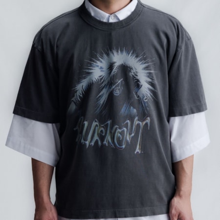 Camiseta Quadro Creations Burnout Boxy Stoned Black 