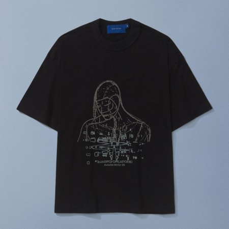 Camiseta Quadro Creations Particulas boxy Black 