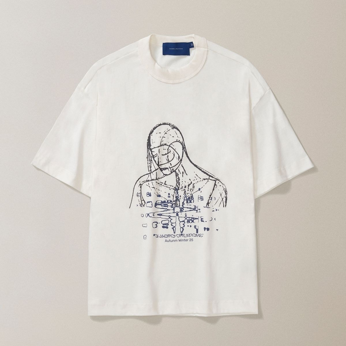 Camiseta Quadro Creations Spikes Boxy Off White - Prince Of Streets