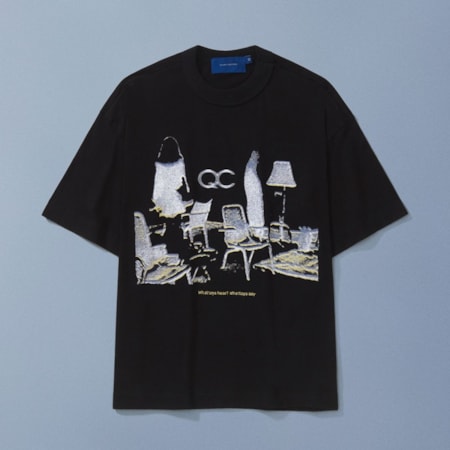Camiseta Quadro Creations Sala De Espera Boxy Black 