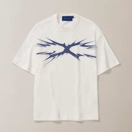 Camiseta Quadro Creations Spikes Boxy Off White