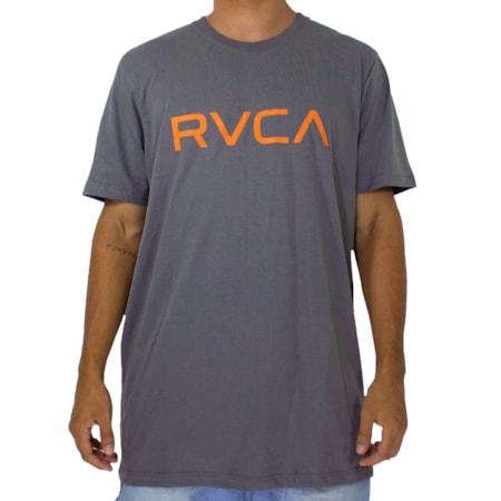 Camiseta Rvca Big Logo Cinza Escuro