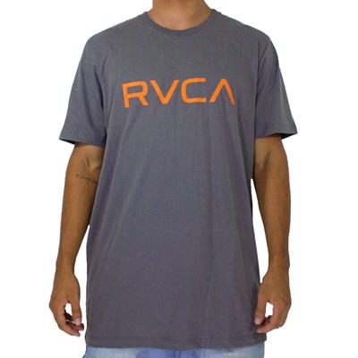 Camiseta Rvca Big Logo Cinza Escuro