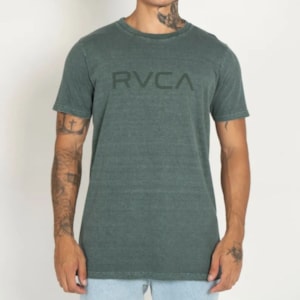 Camiseta Rvca Big Rva Stone Verde