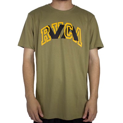Camiseta Rvca Double Major Verde Militar