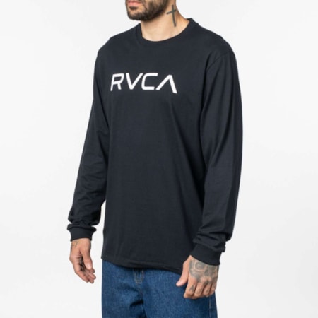 Camiseta Rvca Manga Longa Big Preta