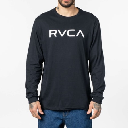 Camiseta Rvca Manga Longa Big Preta