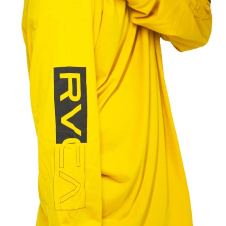 Camiseta Rvca Manga Longa Divides Amarelo