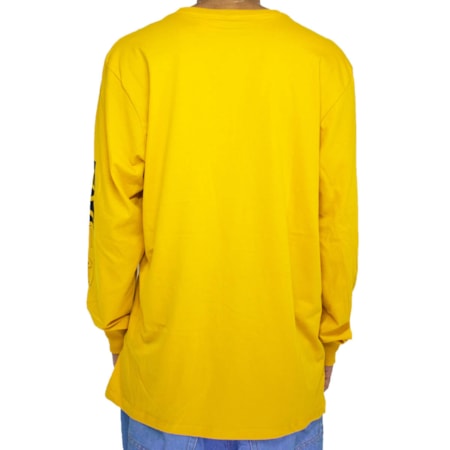 Camiseta Rvca Manga Longa Divides Amarelo