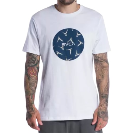 Camiseta Rvca Motors Fins Branco