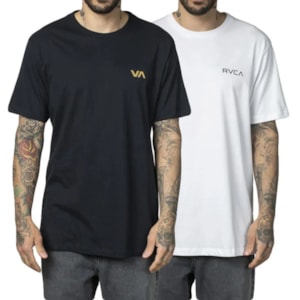 Camiseta Rvca Pack 2 Unidades Preto Branco