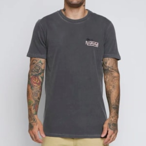 Camiseta Rvca Palm Set Preta