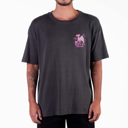 Camiseta Rvca Records Preto Estonado