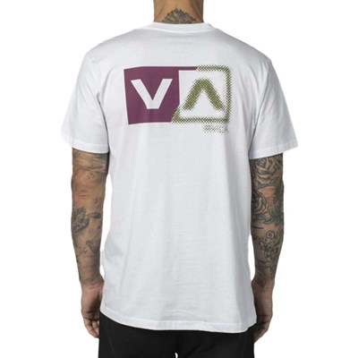 Camiseta Rvca Scanner Branca Logo Vinho