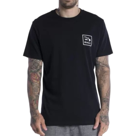 Camiseta Rvca VA Hawaii Preto